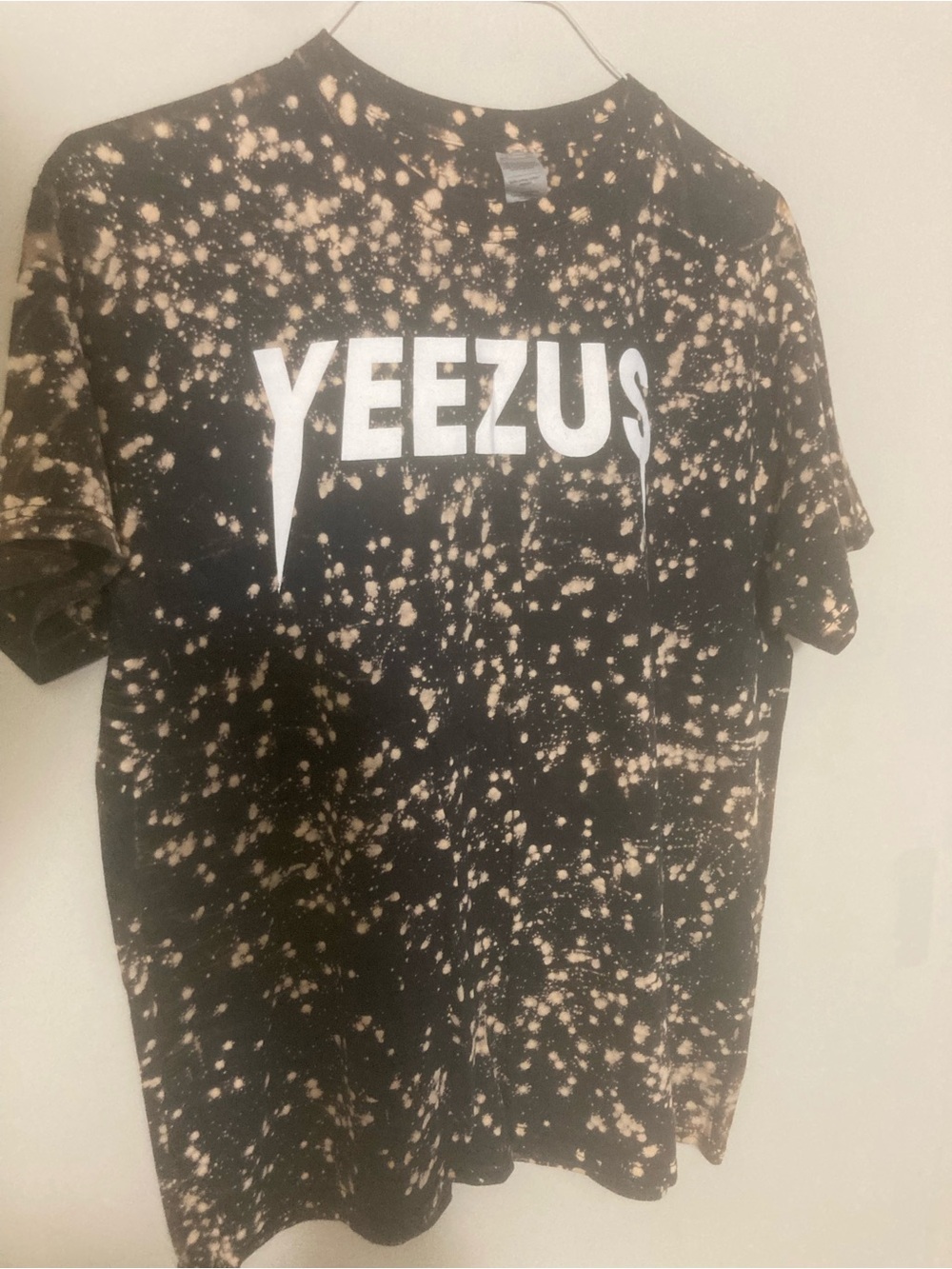 Yeezy Black Bleach-Splatter 'YEEZUS' Short Sleeve Tee
